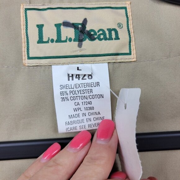 LL Bean Fishing Vest Mens Large Anglers Tan Retro Vintage New - Picture 4 of 11